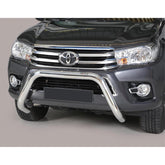Toyota Hilux 2016-2020 - Misutonida Eu Approved Front A Bar - 76mm - Stainless Finish